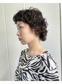 外国人風マッシュ　スパイラルパーマ