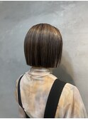 パツっとボブに立体感ハイライト