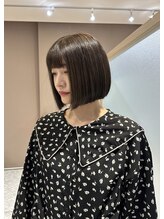 ホネン(honen)&nbsp;薬院【honen】ぷつっと大人BOB×透明感グレージュ