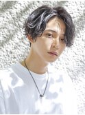 小久保styleフェザーパーマフェザーショートグレーエンドカラー