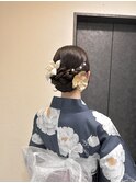 タイトに大人っぽく*浴衣シニヨンアレンジ/浴衣.着付け