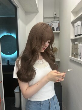 ペレ 渋谷(PELE) ホワイトグレージュ/デジタルパーマ/チェリーブラウン/渋谷