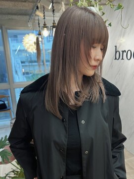 ワール(whirl.) ミルクティーベージュフェイスレイヤーロング20代30代40代