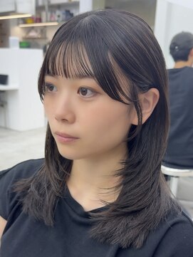 ビューブルー 亀戸錦糸町(VIEW BLUE) ◎小顔顔まわりレイヤー暗めカラーロングミディアム似合わせ前髪