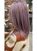 ダブルカラーピンクラベンダー10代20代30代40代ブリーチリタッチ