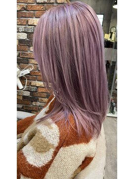 ルーナヘアー(LUNA hair) ダブルカラーピンクラベンダー10代20代30代40代ブリーチリタッチ