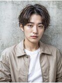 センターパート×束感ニュアンスパーマ＜20代30代40代50代＞