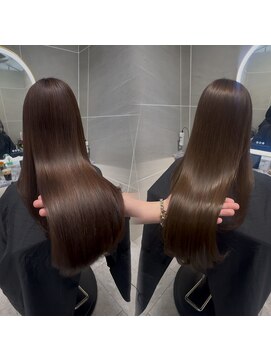 アンジェリカラボ 梅田店(ANGELICA LABO) 韓国風くびれレイヤーカット×グレージュ×透明感ブラウン川又