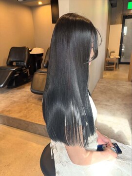 ブリーチなしブルーブラック