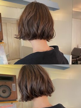 アンプラグド(unplugged) ニュアンスボブパーマブードルパーマフェザーパーマ前髪パーマ