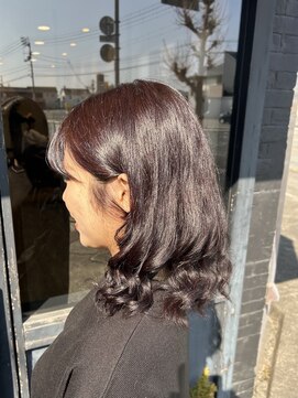 アンサー(answer) 【カラー×パーマ】ラベンダーグレージュ＋ラフパーマ