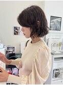 「自然体なのにおしゃれ♪抜け感ウェーブボブ」