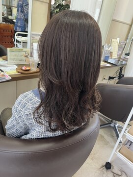 コアフィールフィス(COIFFURE fils) 《見附 今町》M3D 透け感アッシュ 巻き髪 ロング