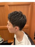 メンズカット×ツーブロック×アップバング<理容室>