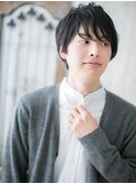 ビジネスも◎黒髪ウェット抜け感くせ毛ショートR