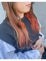 ベレッタ 枚方店(veretta.)&nbsp;inner " orange " /担当：ばば/レイヤーカット/ウェーブロング