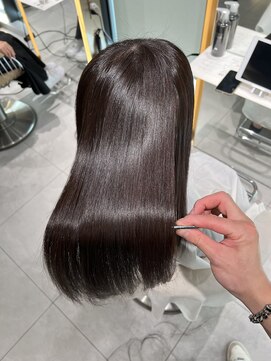 ロンドメリア 天神大名店(Lond Melia) ★くびレイヤーエモージュインナーグレージュ前髪ピンクベージュ