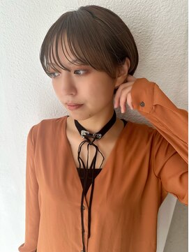 クマ(kuma.) 大人可愛い20代30代40代前下がりショートボブ丸みショート◎