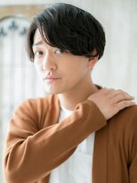 モッズヘアメン 札幌月寒店(mod's hair men)&nbsp;ブラックかき上げ斜めバングマッシュo札幌月寒