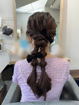 ファースト 祇園本店(first) 【ヘアセットサロンfrst】ツイン編み下ろし