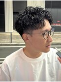 スパイキーショート×ツイストパーマ