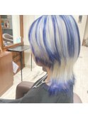 ウルフ派手髪カラースタイル