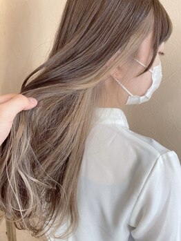 リンイチマルサン(Lin.103)の写真/【高発色】大人のこなれ感が叶う透明感溢れるカラーへ♪ヘアダメージを軽減させるケアブリーチ取扱い＊