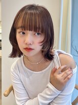 ガーデンヨコハマ(GARDEN YOKOHAMA) ボブルフ顔周りレイヤー切りっぱなしデザインカラー小顔カット