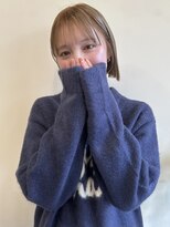 Idk ヘイリーボブ、ミルクティーベージュ