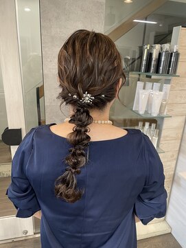 ハイル(KHAIR) 編みおろしアレンジ♪/梅田美容室/金城二千夏