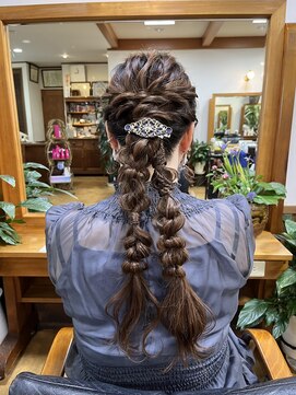 北本 美容室 パーティヘア