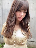 アンブレラカラー/こなれミディ/ウェーブパーマ/前髪/錦糸町
