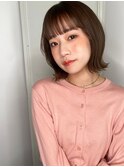 アッシュグレージュ切りっぱなし外ハネボブp1志木20代30代40代