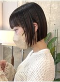 栄カットカラー透明感ナチュラルボブ