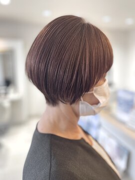 ヴィフ ヘアアンドデザイン(Vif hair&design) ピンクミルクティー×丸みショート