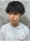 【秋冬スタイル】メンズパーマ 波巻きパーマ 眉毛カット込 学割