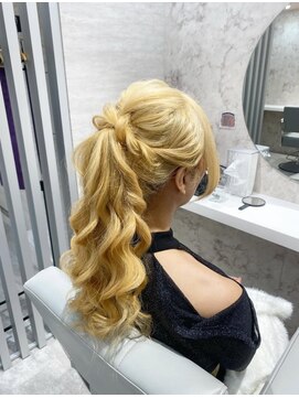 ポニーテール/ゆるふわヘア/お呼ばれヘア