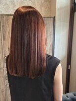 ナフィ バイ エイム 町田店(Nafie by eim)&nbsp;大人可愛い/パッツンロング/ナチュラルヘア/キャラメルブラウン