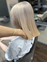 カット ハウス ボブ CUT HOUSE BOB&nbsp;黒染めから作るミルクティーベージュ♪