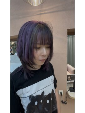 ヘアサロン カンパニュール(hair salon Campanule) ハイライトカラー【パープル】