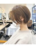 大人美人30代40代前髪なしハンサムショート/くびれショート