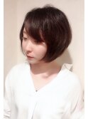 暗髪クールな前下がりショートボブ!