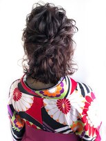 ゲッカビジン(GEKKABIJIN)&nbsp;袴☆暗め短め華やかハーフアップ