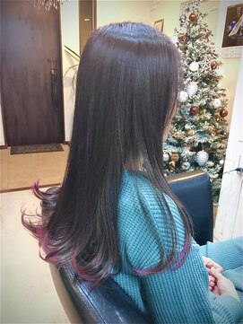 ヘア メイク ヴァーブ(hair make Verve) ヘムカラー　ピンクヴァイオレット