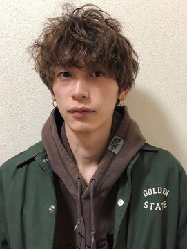 ルアウハク 梅田(LUAU Haku) 【stylist 中村】くせ毛風ベージュマッシュ