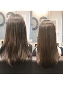 髪質改善ストレート　モカベージュ