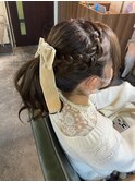 ヘアセット/ヘアメイク/巻きおろし/逆毛/卒業式[新宿/新宿駅]