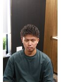 ローブロック+ショートパーマ