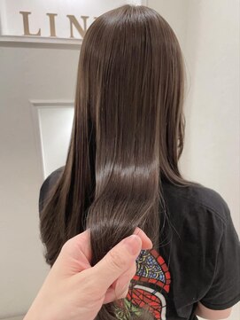 ヘアースペースブルーム リアン 岡町店(HAIR SPACE BLOOM Lien) 【岡町/髪質改善】艶ストレート/ミルクティーアッシュ