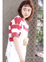 イホリ(ihori)&nbsp;オン眉×オレンジレッド外ハネボブ